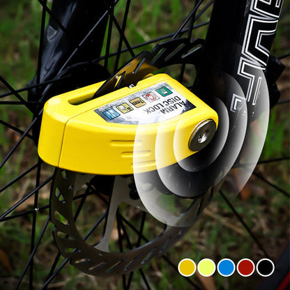 A powerful 110 dB deterrent!🚨 Disc brake lock for motorcycles and bicycles with an alarm function🔒