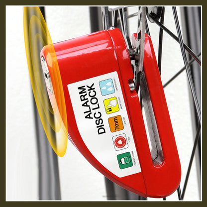 A powerful 110 dB deterrent!🚨 Disc brake lock for motorcycles and bicycles with an alarm function🔒