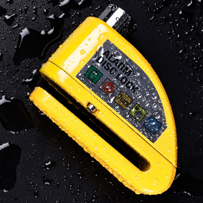 A powerful 110 dB deterrent!🚨 Disc brake lock for motorcycles and bicycles with an alarm function🔒