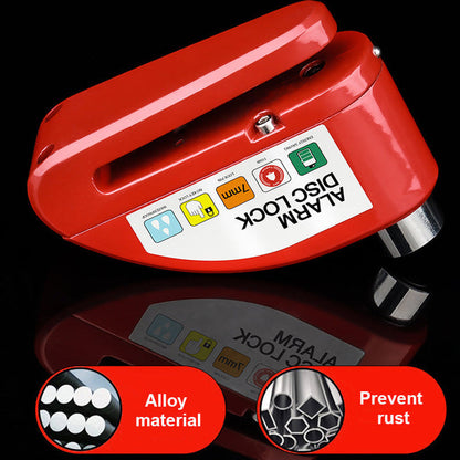 A powerful 110 dB deterrent!🚨 Disc brake lock for motorcycles and bicycles with an alarm function🔒