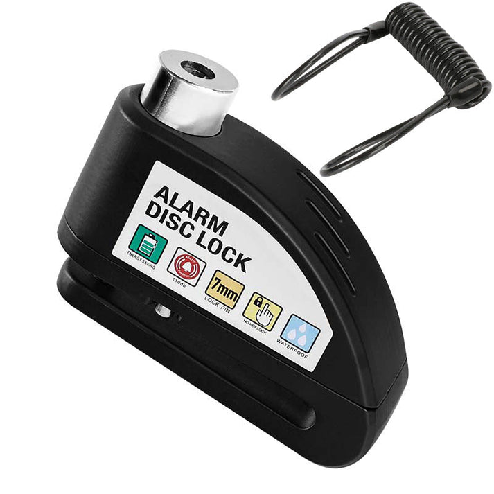 A powerful 110 dB deterrent!🚨 Disc brake lock for motorcycles and bicycles with an alarm function🔒