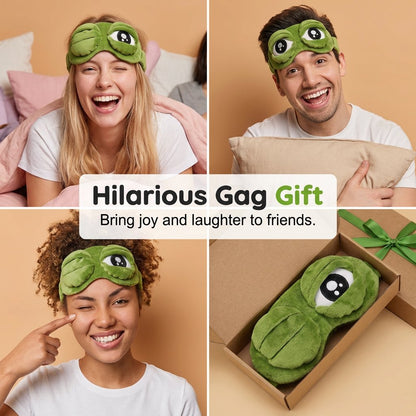A Small Frog Mask That Brings Big Travel Comfort 🐸✨Soft Funny Frog 3D Sleep Mask