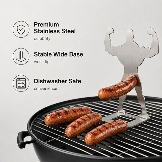 The Ultimate Funny BBQ Sausage Holder - Stainless Steel Grill Accessory