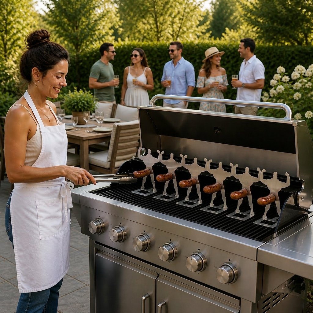 The Ultimate Funny BBQ Sausage Holder - Stainless Steel Grill Accessory