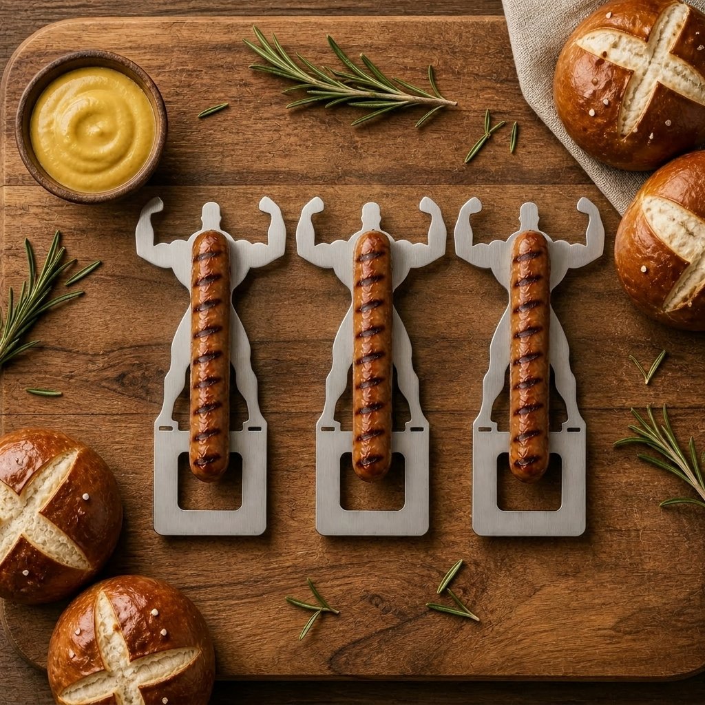 The Ultimate Funny BBQ Sausage Holder - Stainless Steel Grill Accessory