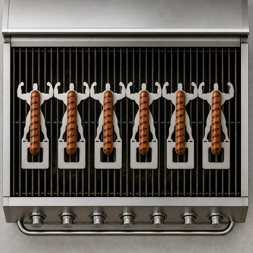 The Ultimate Funny BBQ Sausage Holder - Stainless Steel Grill Accessory