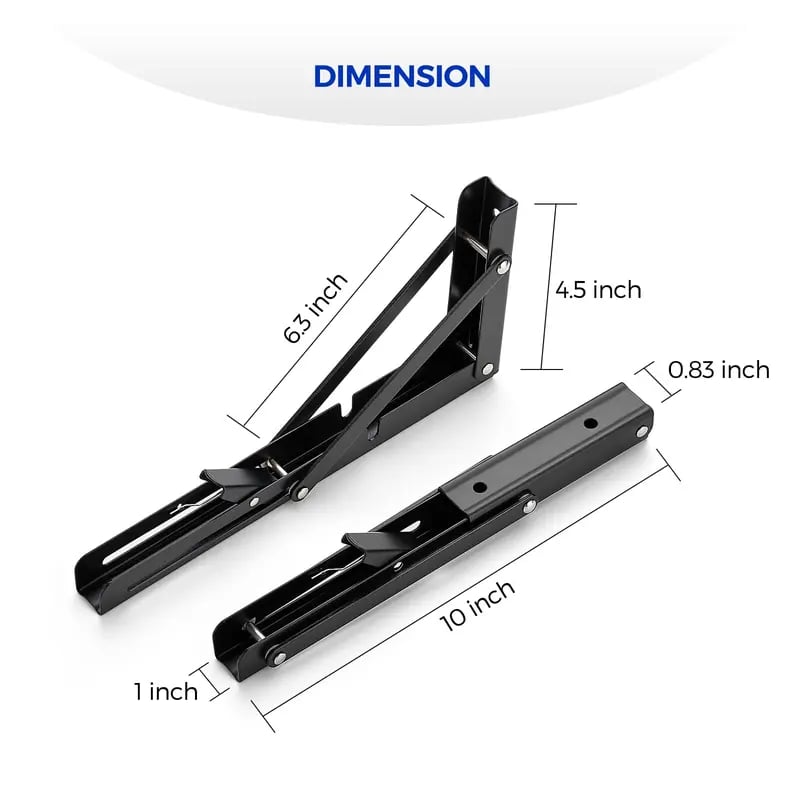 Heavy‑Duty Folding Shelf Brackets — Save Space Anywhere