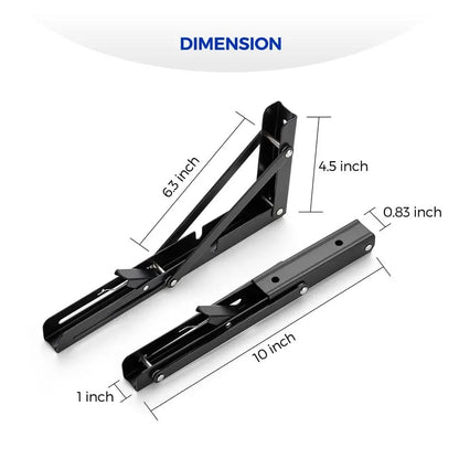 Heavy‑Duty Folding Shelf Brackets — Save Space Anywhere