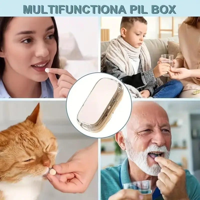 No-Crumble Adjustable Pill Cutter for Daily Doses