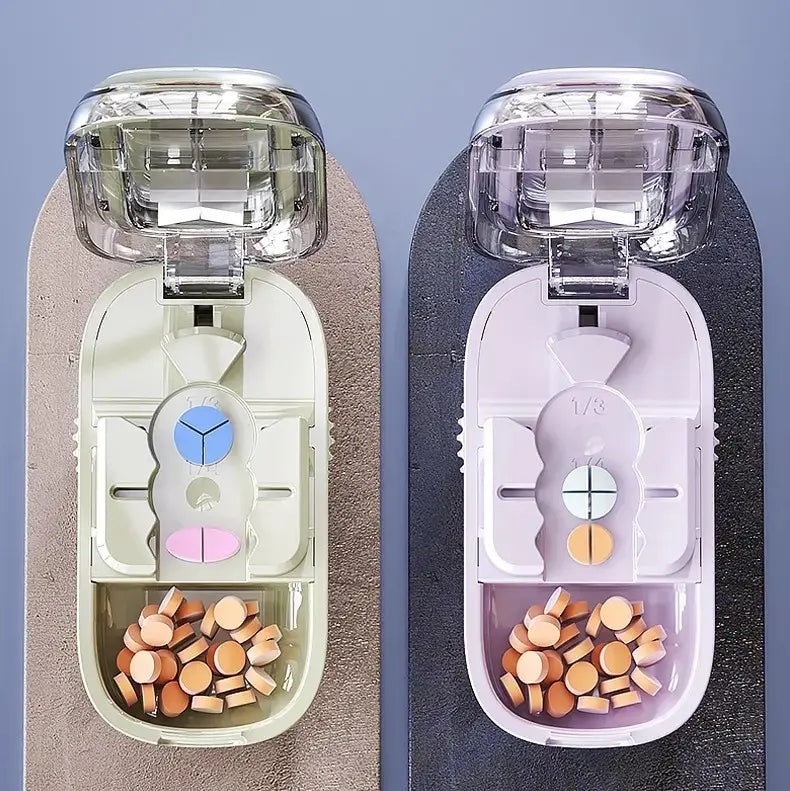No-Crumble Adjustable Pill Cutter for Daily Doses