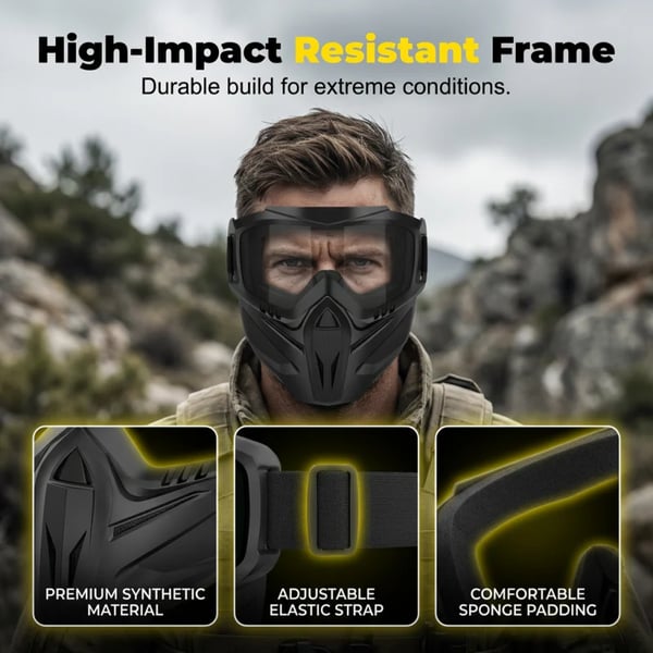 Detachable Full - Face Riding Mask for Windy Roads