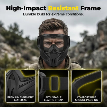Detachable Full - Face Riding Mask for Windy Roads