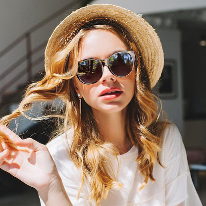🎉 😎 2026 New Polarized UV400 Protection Trendy Round Cat-eye Sunglasses 🕶️