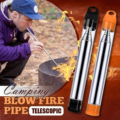 🔥 Pocket Bellows – Collapsible Fire Blower for Camping, Hiking & BBQ