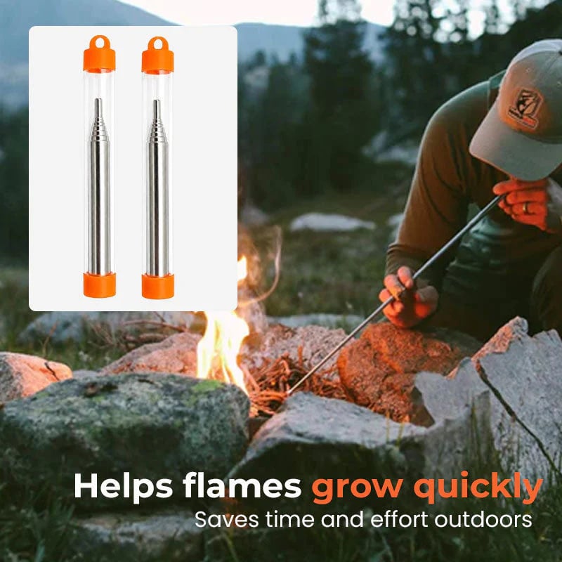 🔥 Pocket Bellows – Collapsible Fire Blower for Camping, Hiking & BBQ