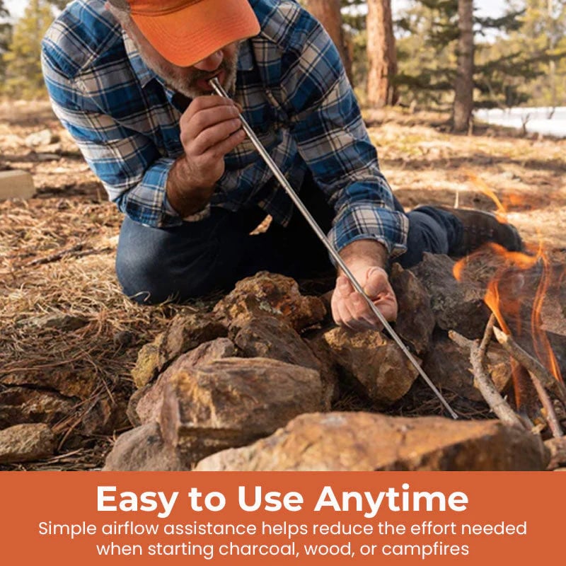🔥 Pocket Bellows – Collapsible Fire Blower for Camping, Hiking & BBQ