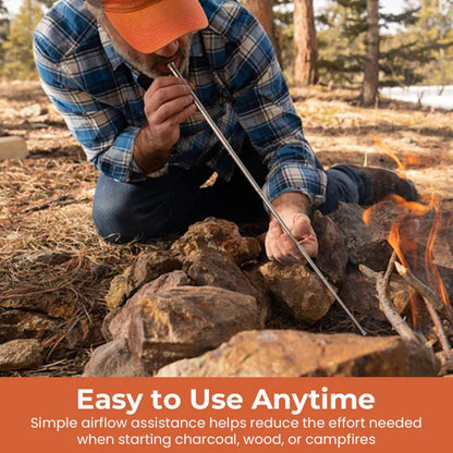 🔥 Pocket Bellows – Collapsible Fire Blower for Camping, Hiking & BBQ