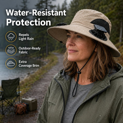 Solar Fan Hat ☀️ — Stay Cool for Yard Work, Fishing & Summer Heat