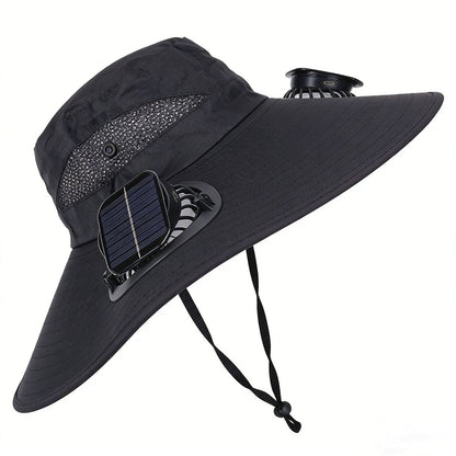 Solar Fan Hat ☀️ — Stay Cool for Yard Work, Fishing & Summer Heat