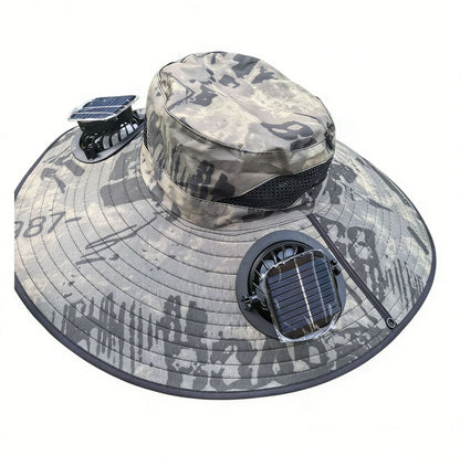 Solar Fan Hat ☀️ — Stay Cool for Yard Work, Fishing & Summer Heat