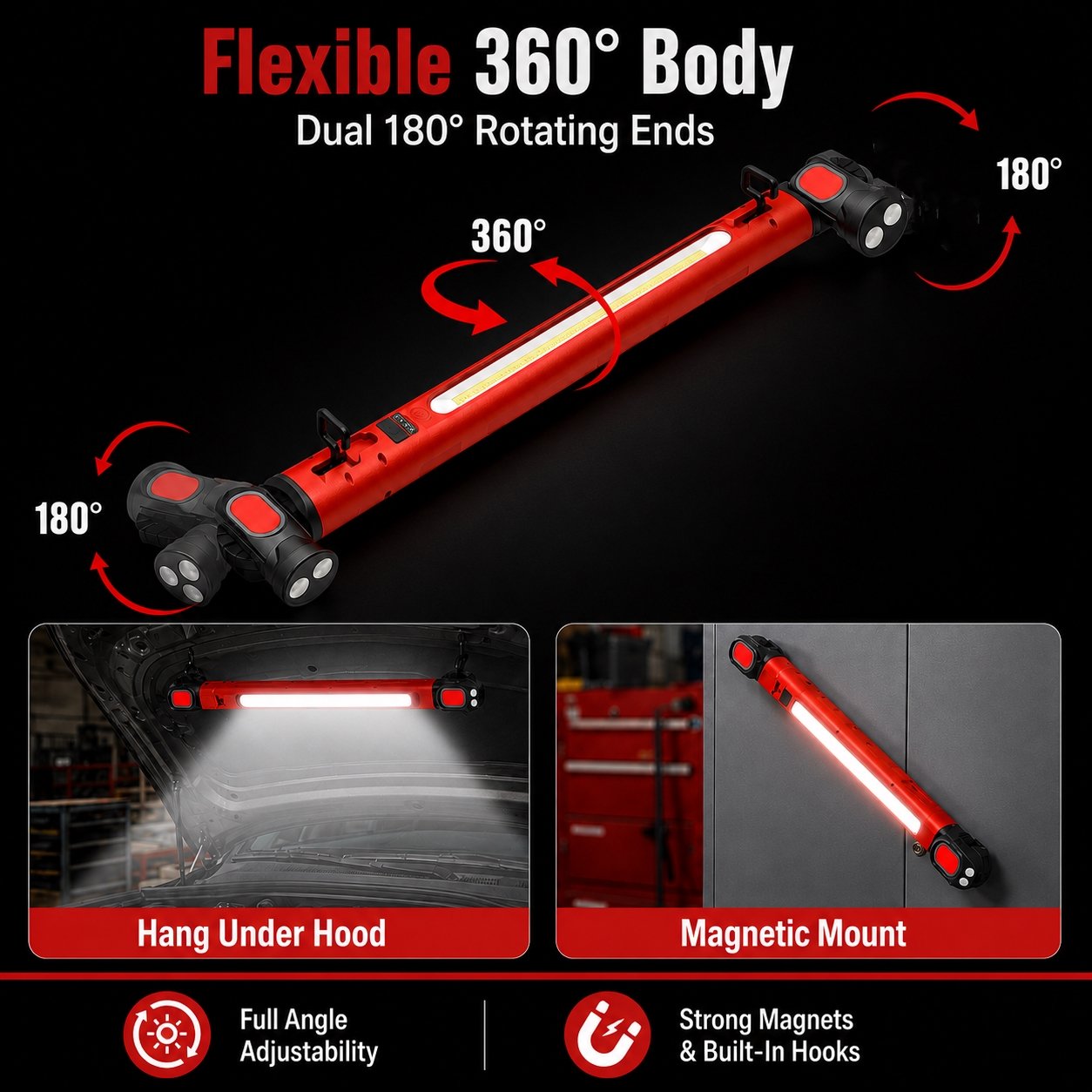 🔥 49% OFF Father’s Day Deal｜3000LM Rechargeable Magnetic Work Light