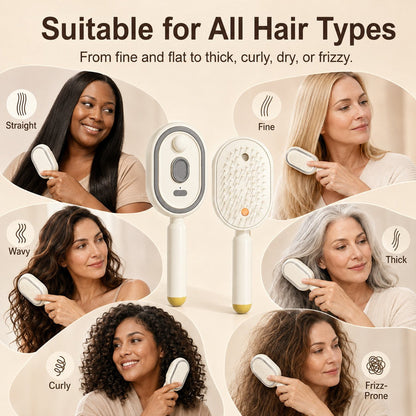 3-in-1 Mist Hair Brush ✨ — Spray, Massage & Self-Clean