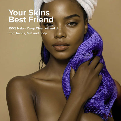 🛁 Exfoliating Bath Net – Easy Back Scrubbing & Smoother Skin