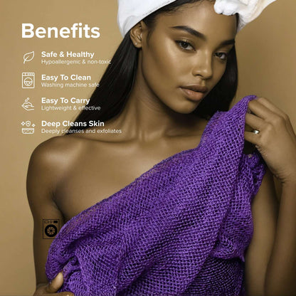 🛁 Exfoliating Bath Net – Easy Back Scrubbing & Smoother Skin