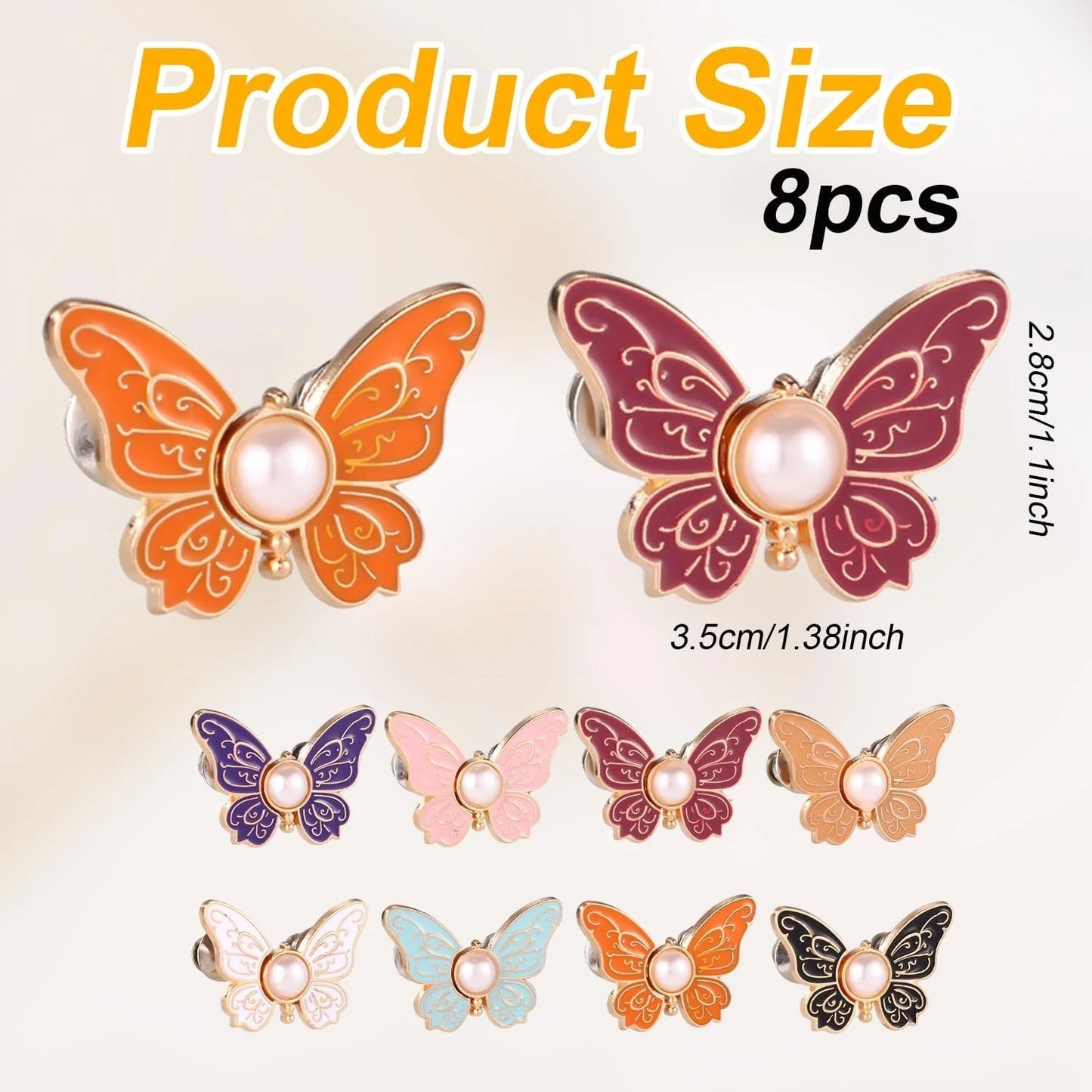 🔥8Pcs Butterfly Pants Waist Tightener — Make Loose Jeans Look Cute 🦋