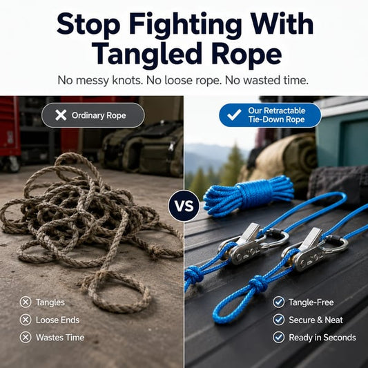 Heavy-Duty No-Knot Rope Tensioner Kit 🏕️ | A Smarter Upgrade from Flimsy Cord Locks