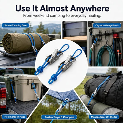 No-Knot Rope Tensioner Kit 🏕️ | Pull, Lock & Secure