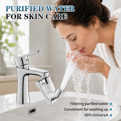 Swivel Faucet Aerator Filter Set – 2-Mode Anti-Splash Sink Sprayer with 5 Replacement Filters