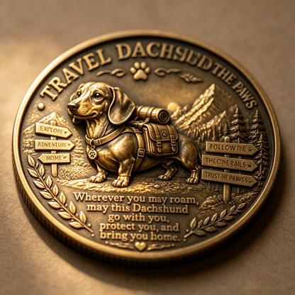 Carry a Lucky Dachshund Everywhere 🐾 | Pocket Coin for Safe Travels