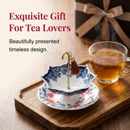 ☂️ Porcelain Umbrella Tea Infuser Set – Brew Loose Tea Beautifully