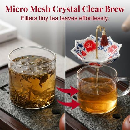 ☂️ Porcelain Umbrella Tea Infuser Set – Brew Loose Tea Beautifully