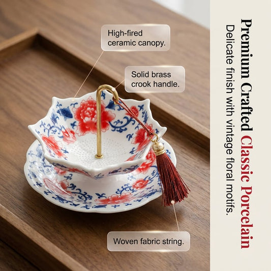☂️ Porcelain Umbrella Tea Infuser Set – Brew Loose Tea Beautifully
