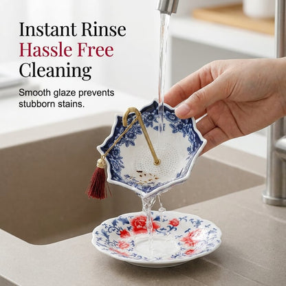 ☂️ Porcelain Umbrella Tea Infuser Set – Brew Loose Tea Beautifully