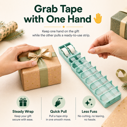 🎁 Desktop Tape Dispenser – Prep 18 Strips for Faster Wrapping