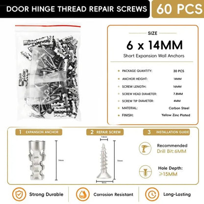 Door Hinge Repair Screws 🔩 — Fix Loose Hinges Without Replacing Cabinets