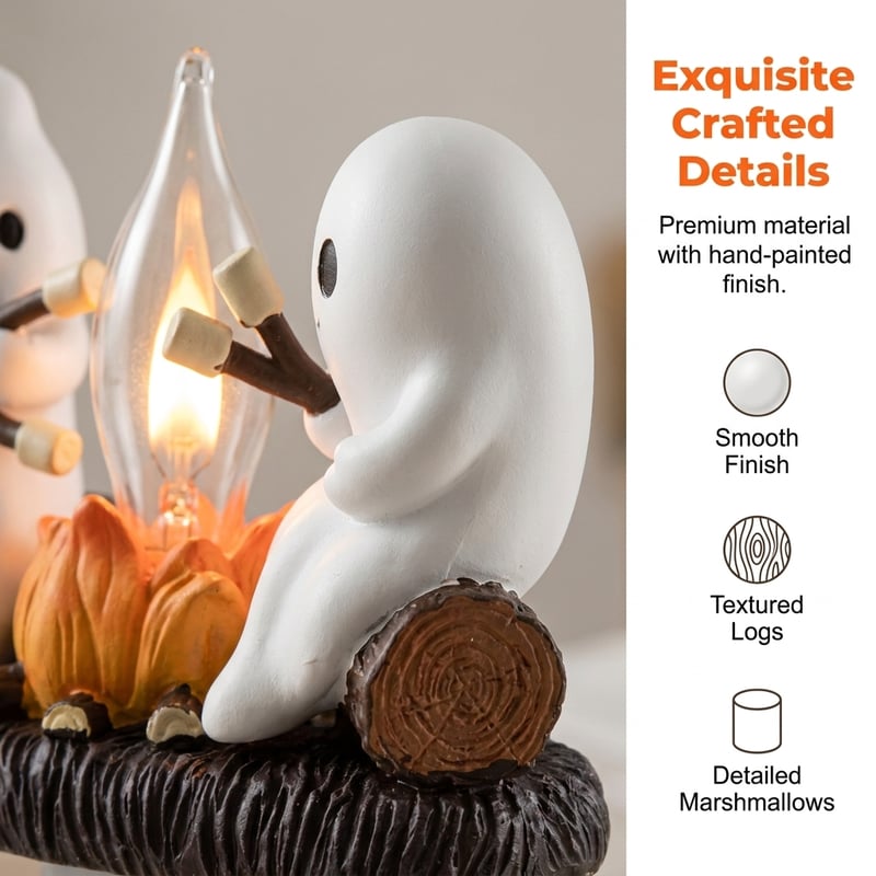 Ghost Campfire Night Light — Funny Halloween Nightlight Indoor Decorations👻✨