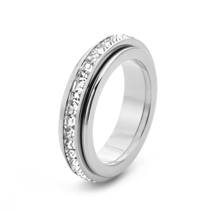 💍 Rotating Crystal Ring, Relieves Anxiety, Symbolizes Vows & Luck（🔥 49% OFF）