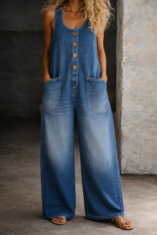 🤠👖Vintage Loose Wide Leg Denim Bib Overalls for Women(📦Buy 2 Free Shipping)