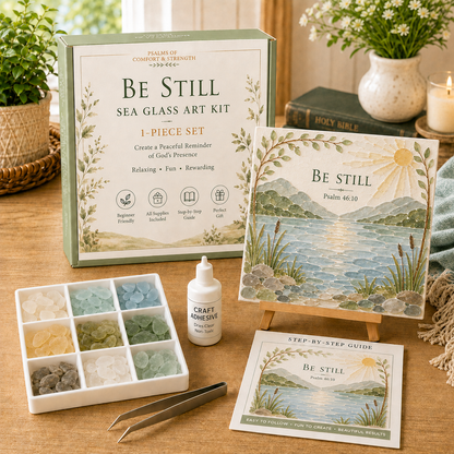 ✝️ Psalms of Comfort & Strength Sea Glass Art Kit 🎁 Buy 2 Get 1 FREE — Add Any 3 Pcs To Cart🎉