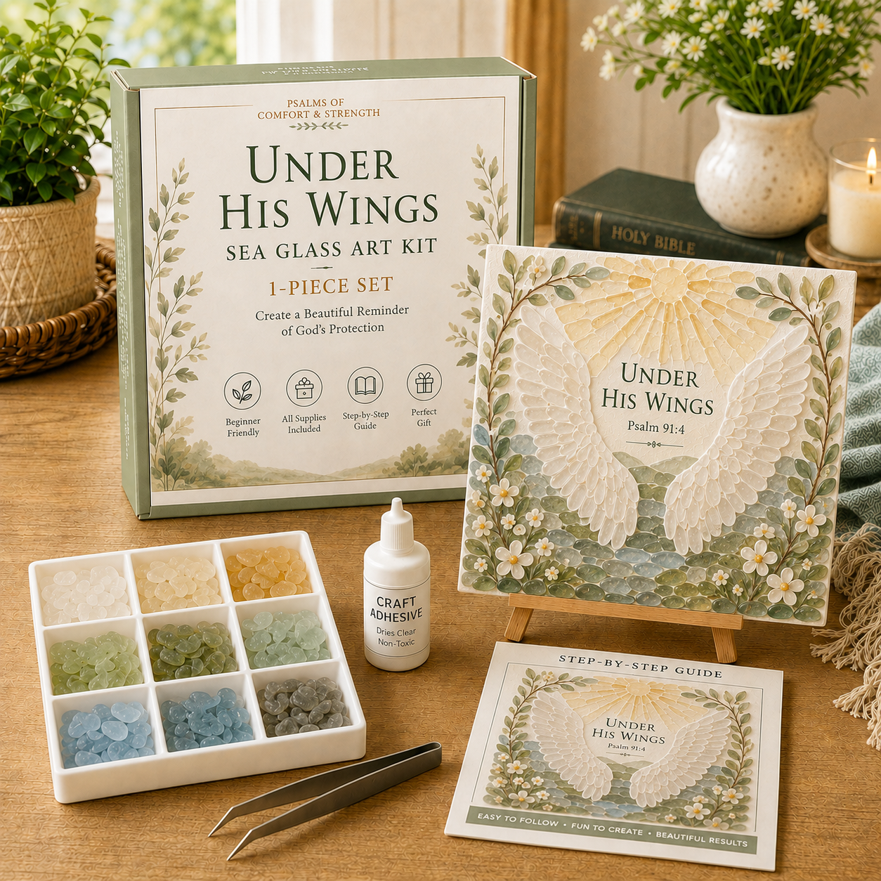 ✝️ Psalms of Comfort & Strength Sea Glass Art Kit 🎁 Buy 2 Get 1 FREE — Add Any 3 Pcs To Cart🎉