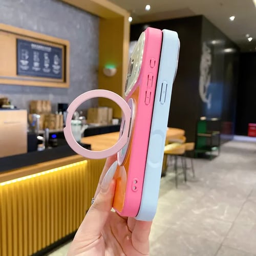 🎨Dopamine Colors Magnetic Case,with 360° Rotating Ring Stand, Wireless Charging Compatible with MagSafe