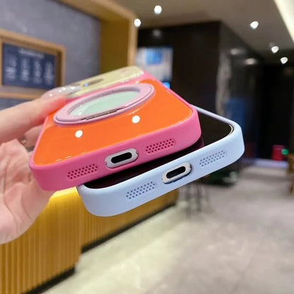 🎨Dopamine Colors Magnetic Case,with 360° Rotating Ring Stand, Wireless Charging Compatible with MagSafe