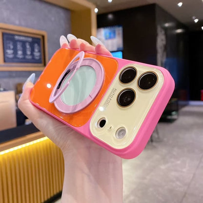 🎨Dopamine Colors Magnetic Case,with 360° Rotating Ring Stand, Wireless Charging Compatible with MagSafe
