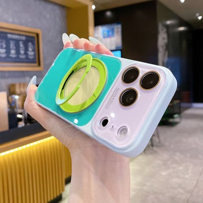 🎨Dopamine Colors Magnetic Case,with 360° Rotating Ring Stand, Wireless Charging Compatible with MagSafe