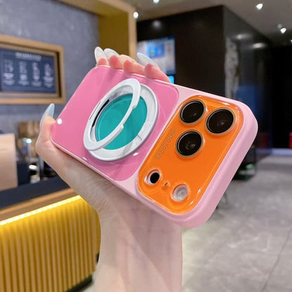 🎨Dopamine Colors Magnetic Case,with 360° Rotating Ring Stand, Wireless Charging Compatible with MagSafe