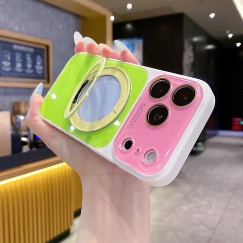 🎨Dopamine Colors Magnetic Case,with 360° Rotating Ring Stand, Wireless Charging Compatible with MagSafe